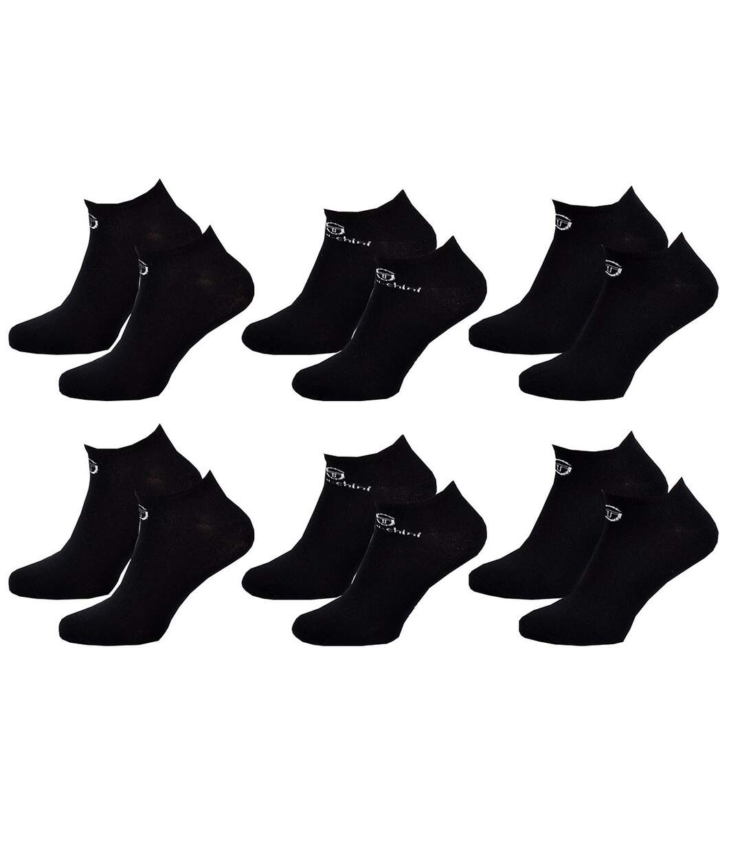 Chaussettes Homme SNEAKER SERGIO TACCHINI Pack de 6 Paires 7667 NOIR-1