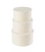 Lot de 3 Boîtes de Rangement Rondes Plates Vaughn 32cm Blanc-2