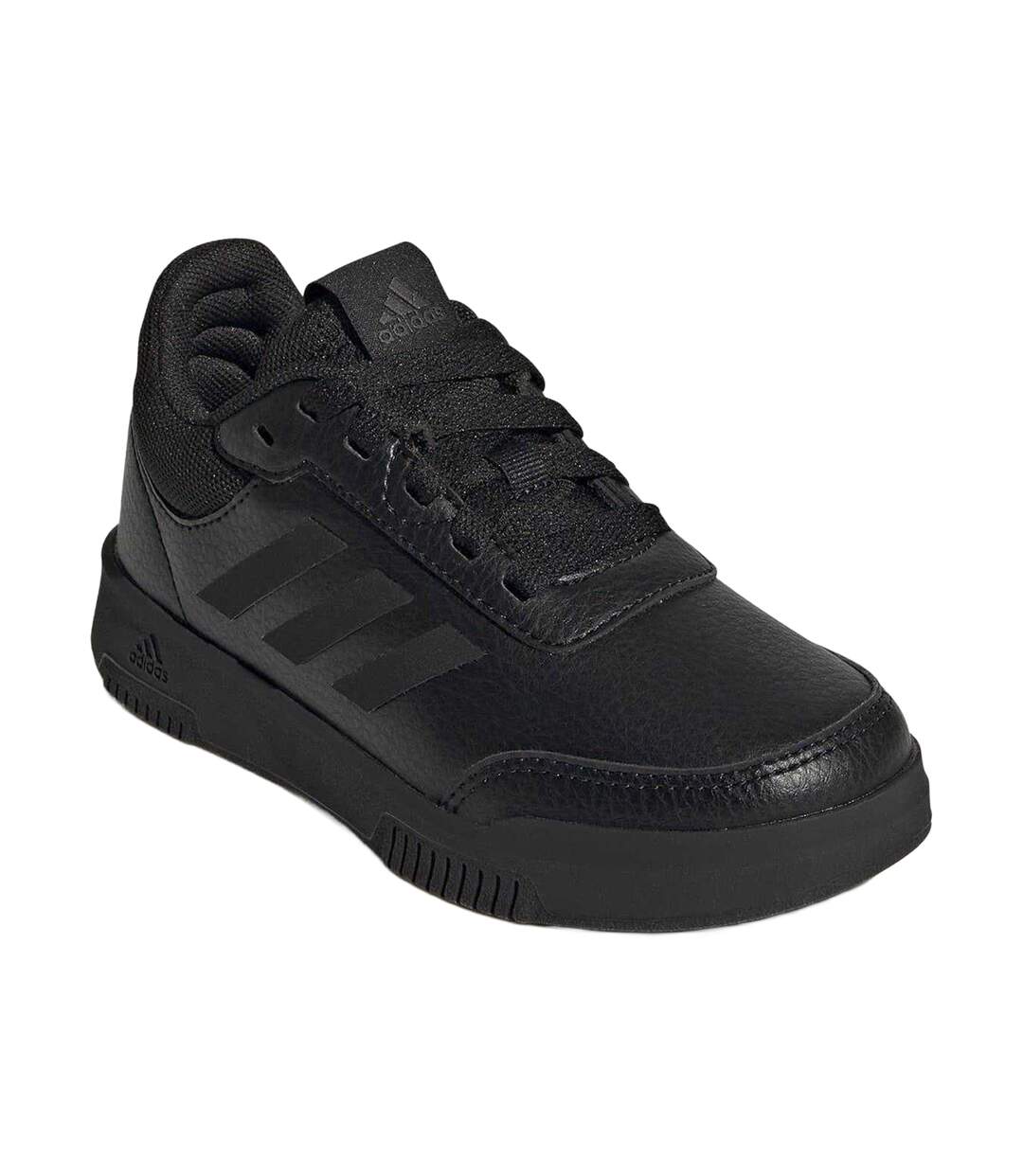 Boys Tensaur 3 Leather Trainers Triple Black Adidas-4