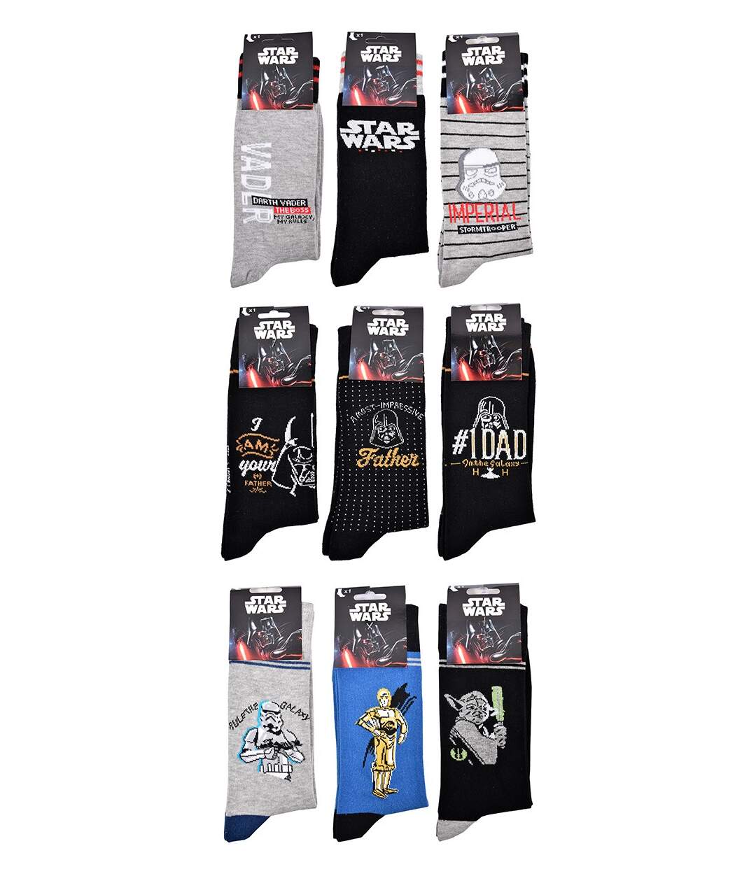 Chaussettes Pack Cadeaux Homme LICENCE Pack 9 Paires STW23