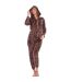 Ensemble De Pyjama Long Motif/style Imprimé Léopard Femme Marron Keanu-2