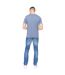 T-shirt Deuxtip Homme Bleu Chiné Crosshatch-3