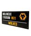 Wolverhampton Wanderers FC Street Sign Plaque (Black/White/Yellow) (One Size)