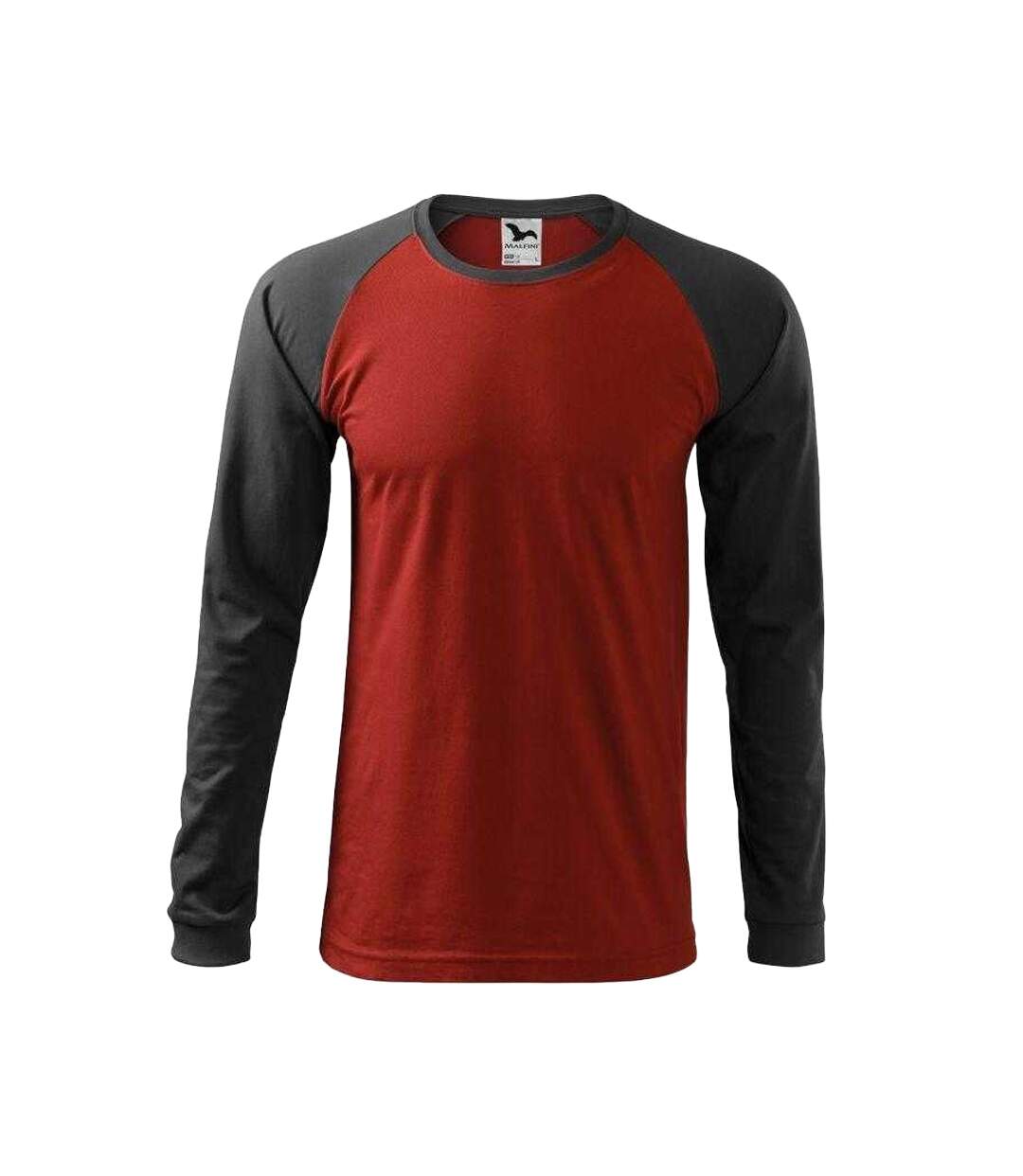 T-shirt Manches Longues Motif/style Contrasté Street Homme Rouge Malfini-1