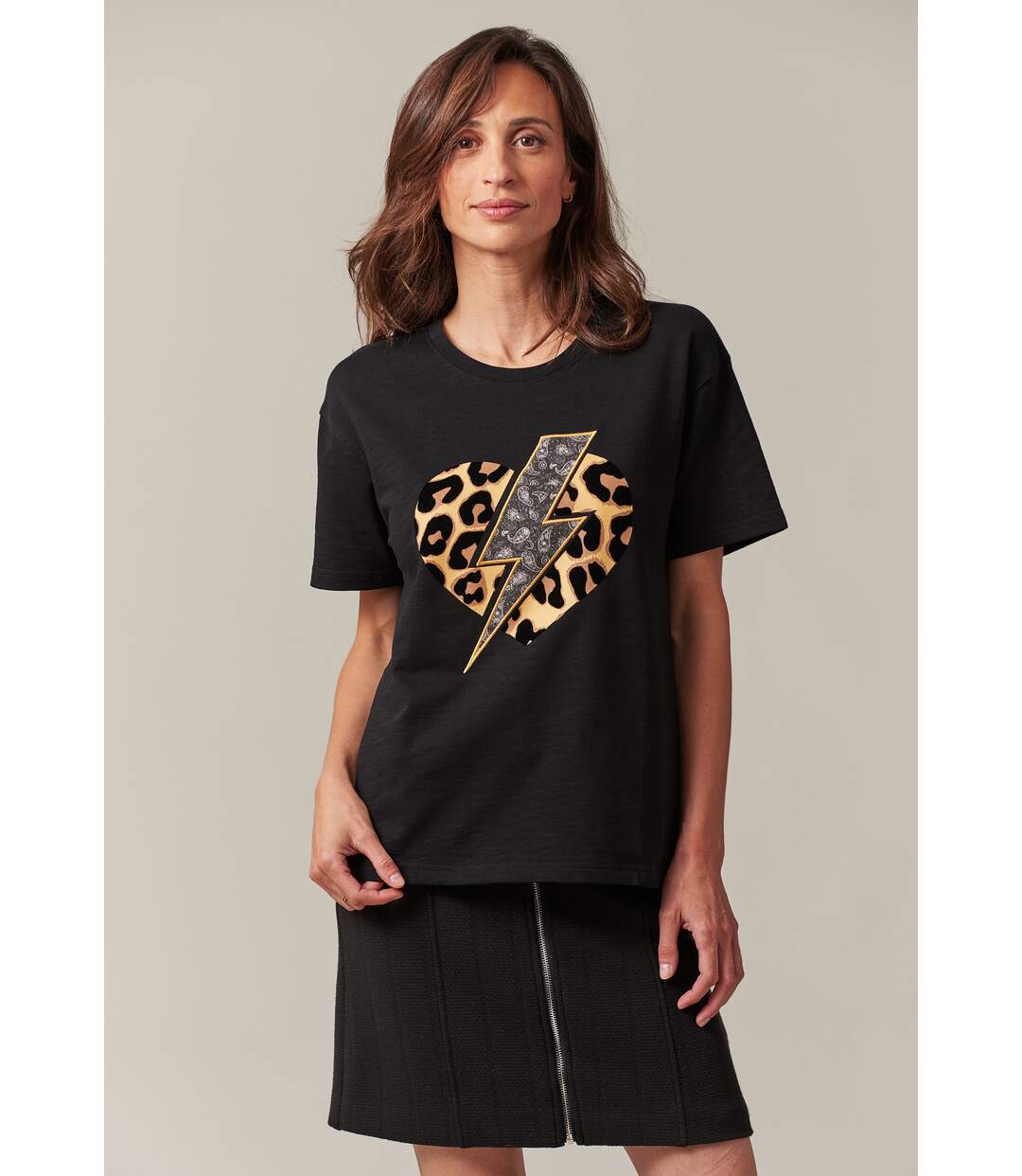 T-shirt à manches courtes motif gaphique TASHA-1
