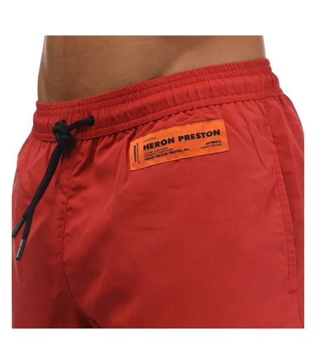 Short de bain nylon homme rouge Heron Preston