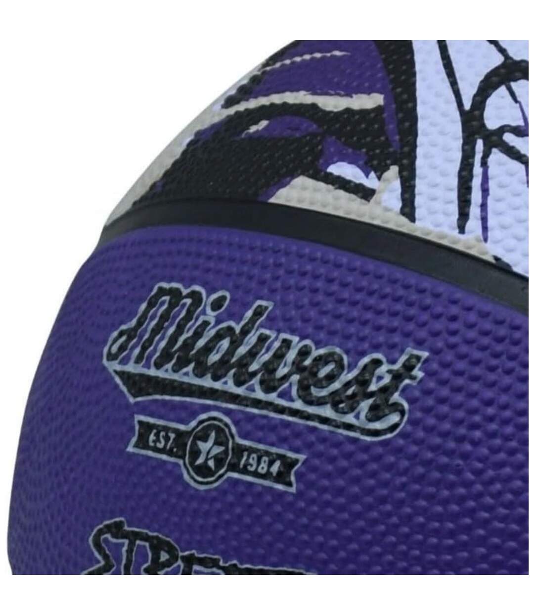 Ballon De Basket Street Taille 5 Violet Noir Gris Midwest-3
