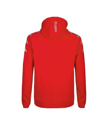 Sweat à capuche rouge homme kappa diano
