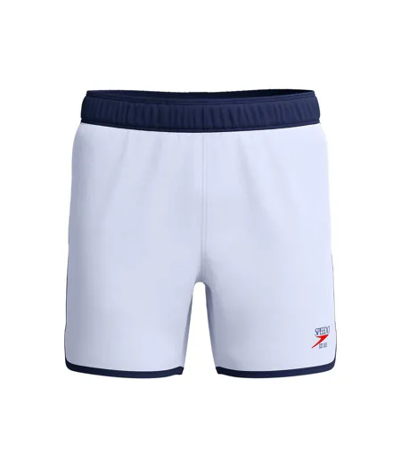 Mens Jetstream Volley Retro Logo Swim Shorts White Speedo