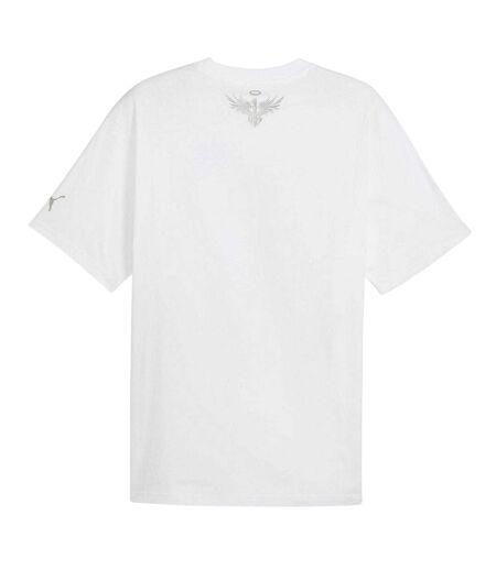 Mens Lamelo Ball Ufo Metallic Relaxed Fit T-shirt  White Puma