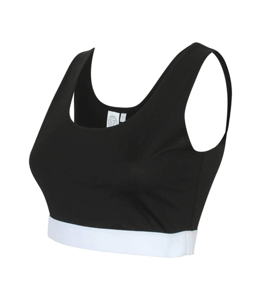 Haut Court Fashion Femme Noir Skinni Fit-1