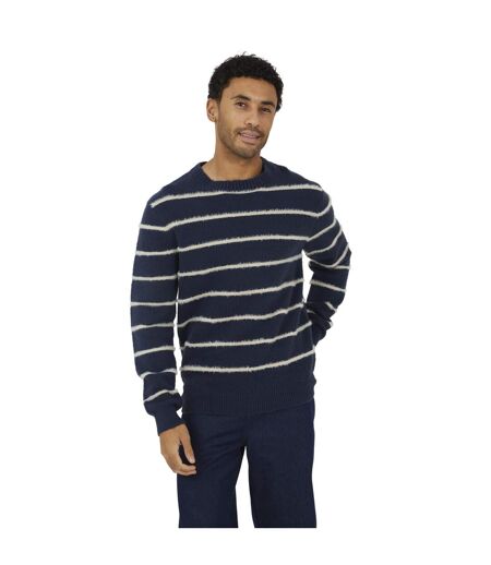 Sweat Manches Longues Motif/style Rayé Homme Bleu Marine Écru Brave Soul