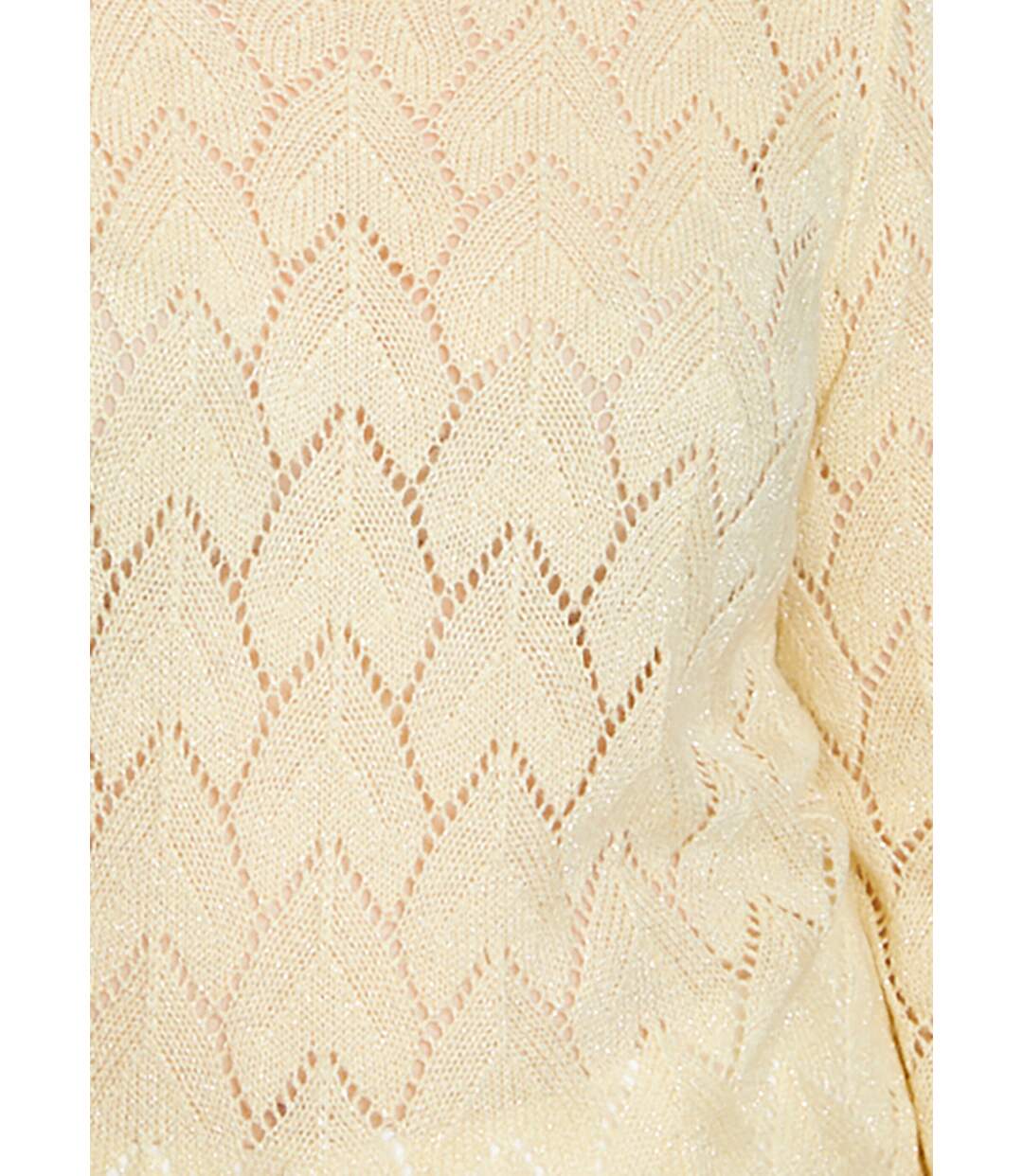 Pull maille ajourée avec fibres recyclées-4