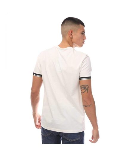 Mens Logo Printed T-shirt White Fred Perry