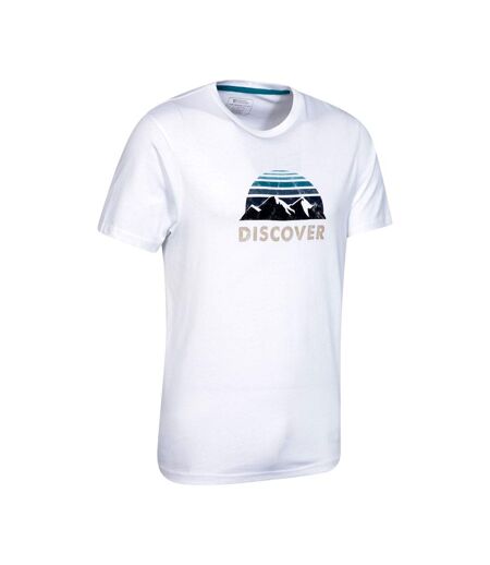 Mountain Warehouse Mens Discover Natural Cotton T-Shirt (White) - UTMW384