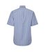 Mens Striped Short-sleeved Button-down Shirt Dark Denim Timberland-2