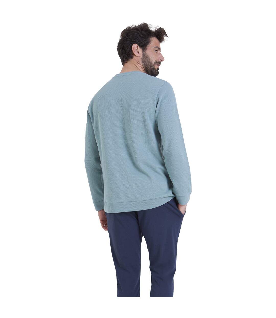 Pyjama long homme Waffle Athena-3