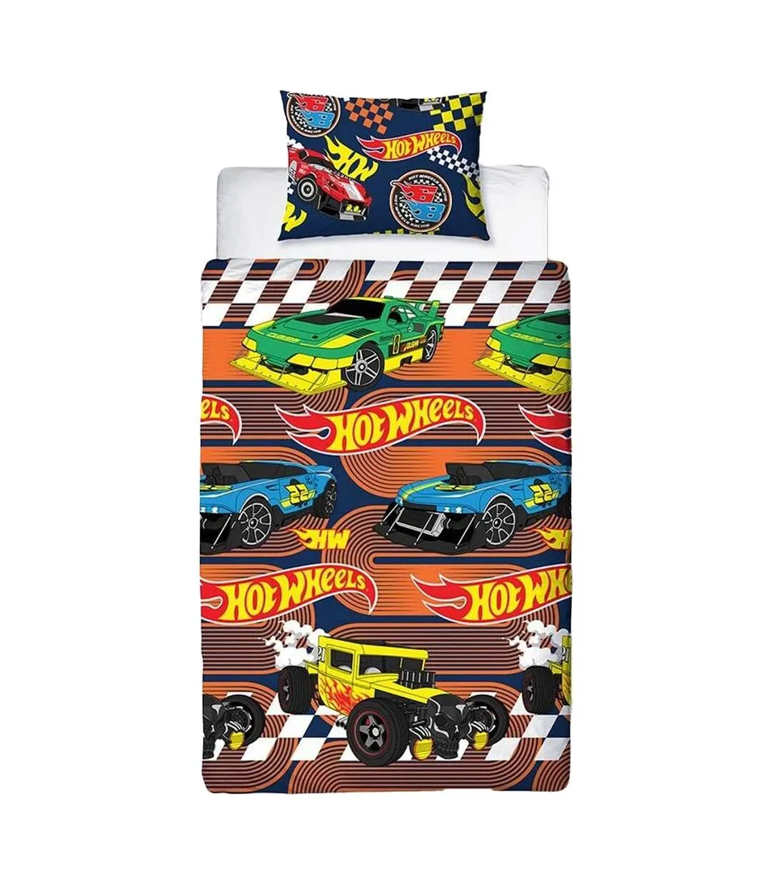 Racer Single Duvet Cover Set Multicoloured Hot Wheels-1