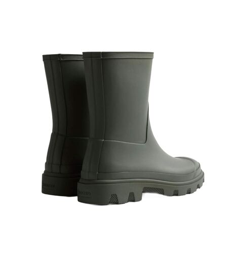 Mens downpour short wellington boots dark olive Hunter