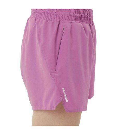 Womens/ladies Shakeout Core Running Shorts Purple Salomon