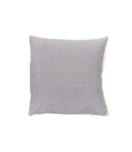 Coussin déhoussable finition dentelle coton uni today charme