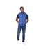 Mens Gattering Quilted Gilet Royal Blue Crosshatch-1