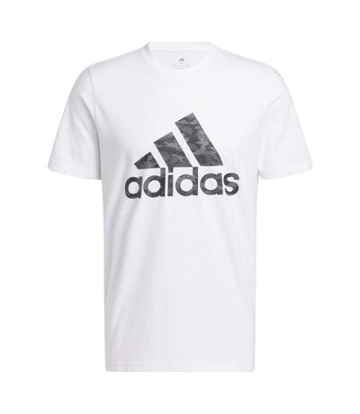 Mens Camo Short-sleeved T-shirt White Adidas