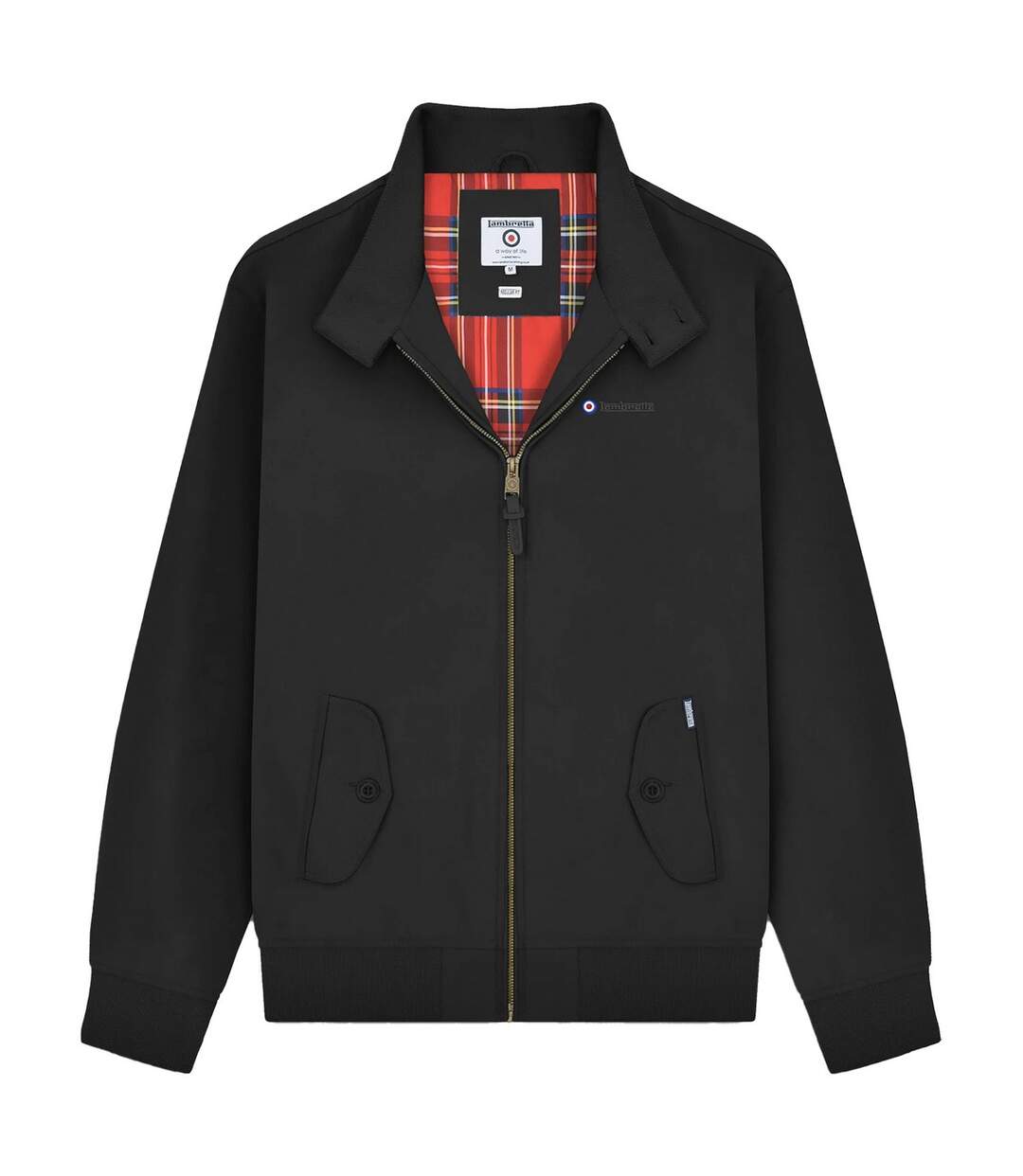 Blouson Harrington Homme Noir Lambretta-1
