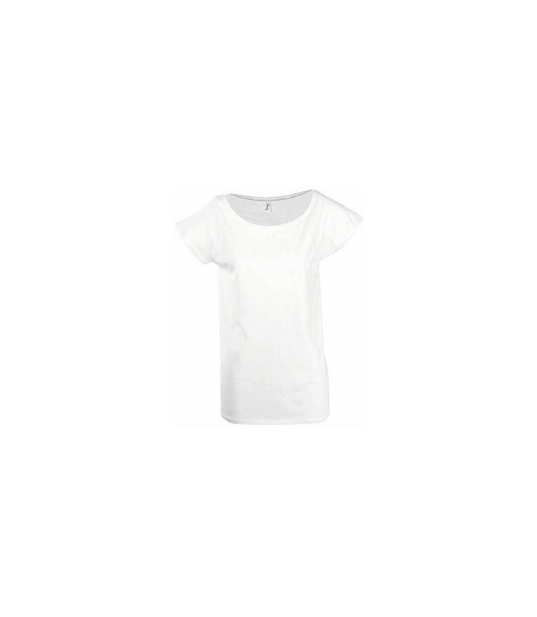 Marylin t-shirt long à manches courtes femme blanc SOLS-1