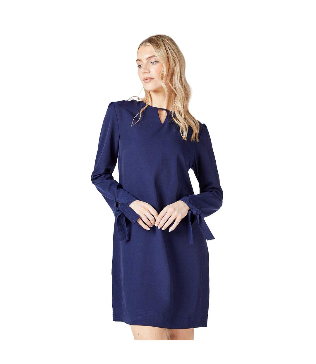 Ladies navy shift dress best sale