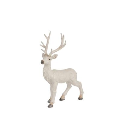 Statue Déco à Poser Cerf Debout 104cm Blanc