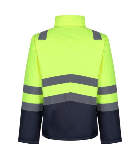 Regatta Mens High-Vis Insulated Jacket (Yellow/Navy) - UTRG7552