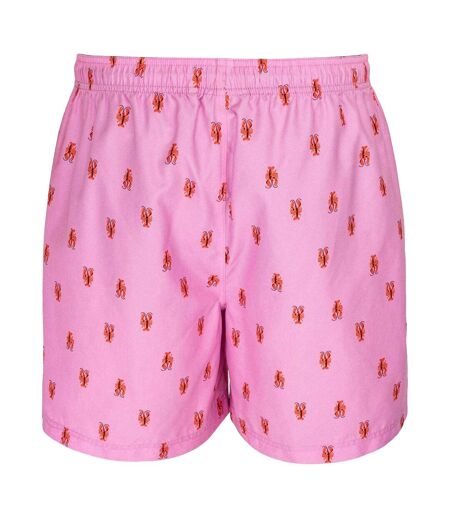 Short De Bain Motif/style Homard Homme Rose Hot Tuna