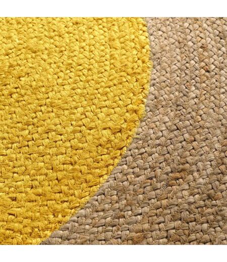 Tapis Rond en Jute Napoli 120cm Jaune