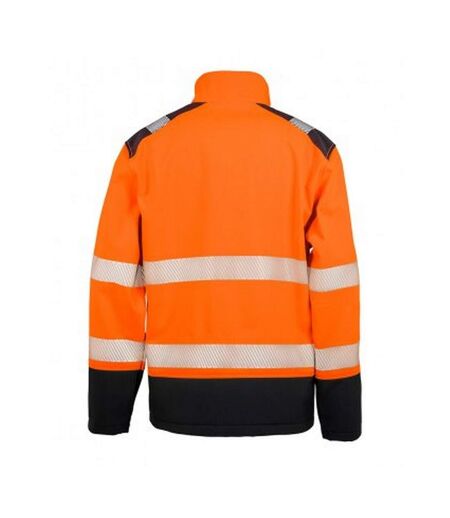 Result Safe-Guard Printable Ripstop Safety Soft Shell Jacket (Fluorescent Orange/Black)
