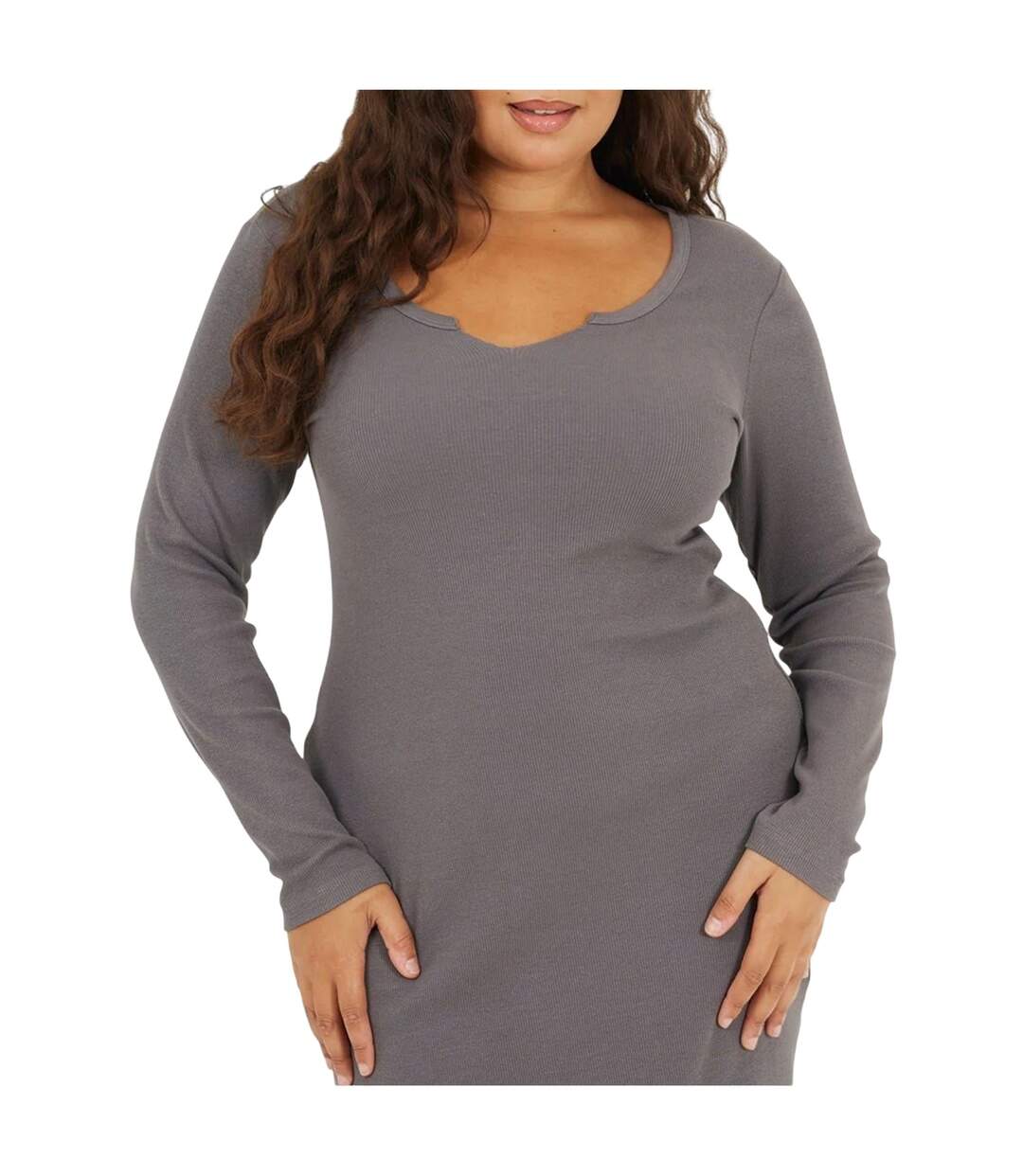 Robe Mi-longue Femme Ardoise Brave Soul-4