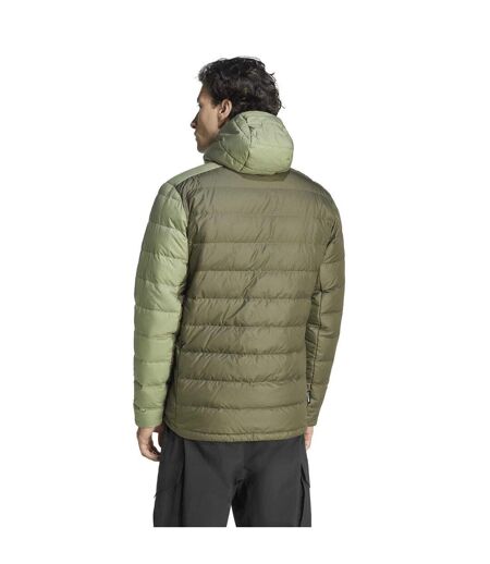 Mens Mt Down Hooded Jacket Olive Strata Evergreen Adidas