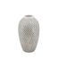 Vase Déco en Résine Wave 34cm Blanc-1