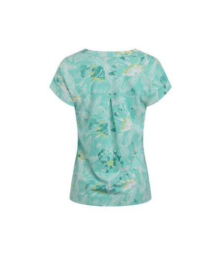 Womens/ladies Alia Printed Jersey Top Aqua Weird Fish