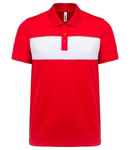Polo sport - PA493 - rouge - manches courtes