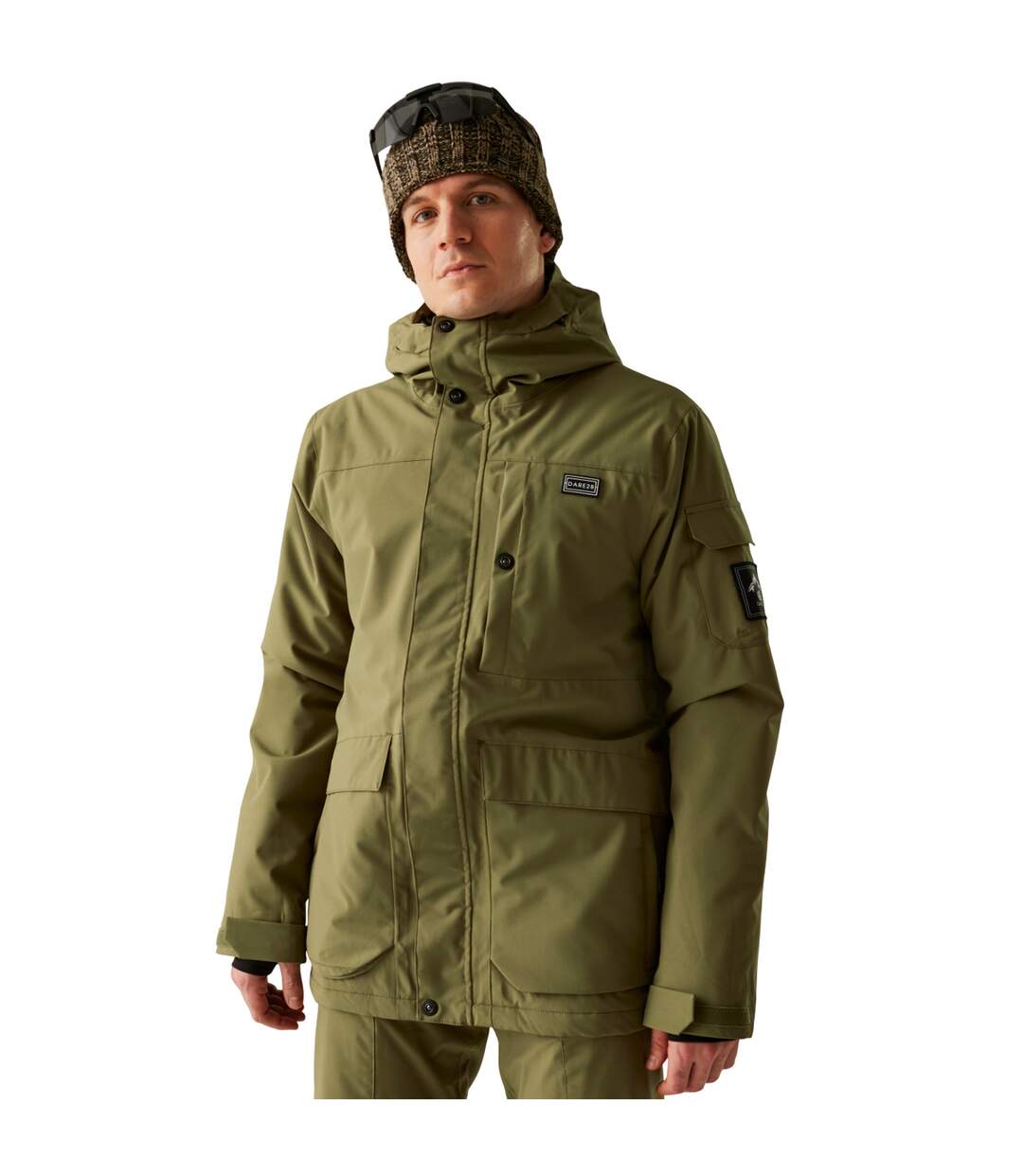 Blouson De Ski Motif/style Double Pointe Homme Vert Olive Dare 2B-1