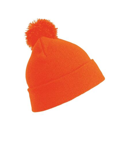 Result Winter Essentials Mens Pom Pom Beanie (Flo Orange) - UTRW7248