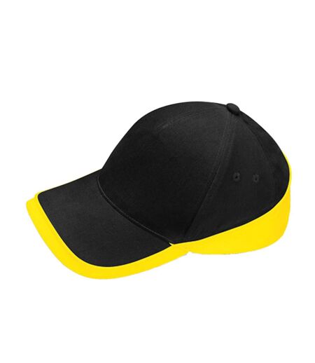 Casquette De Baseball Teamwear Competition Noir Jaune Beechfield