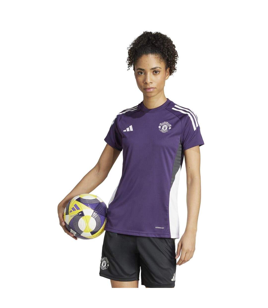 Haut De Survêtement Entraînement Motif/style Manchester United Fc 2025/2026 Femme Violet Adidas-4