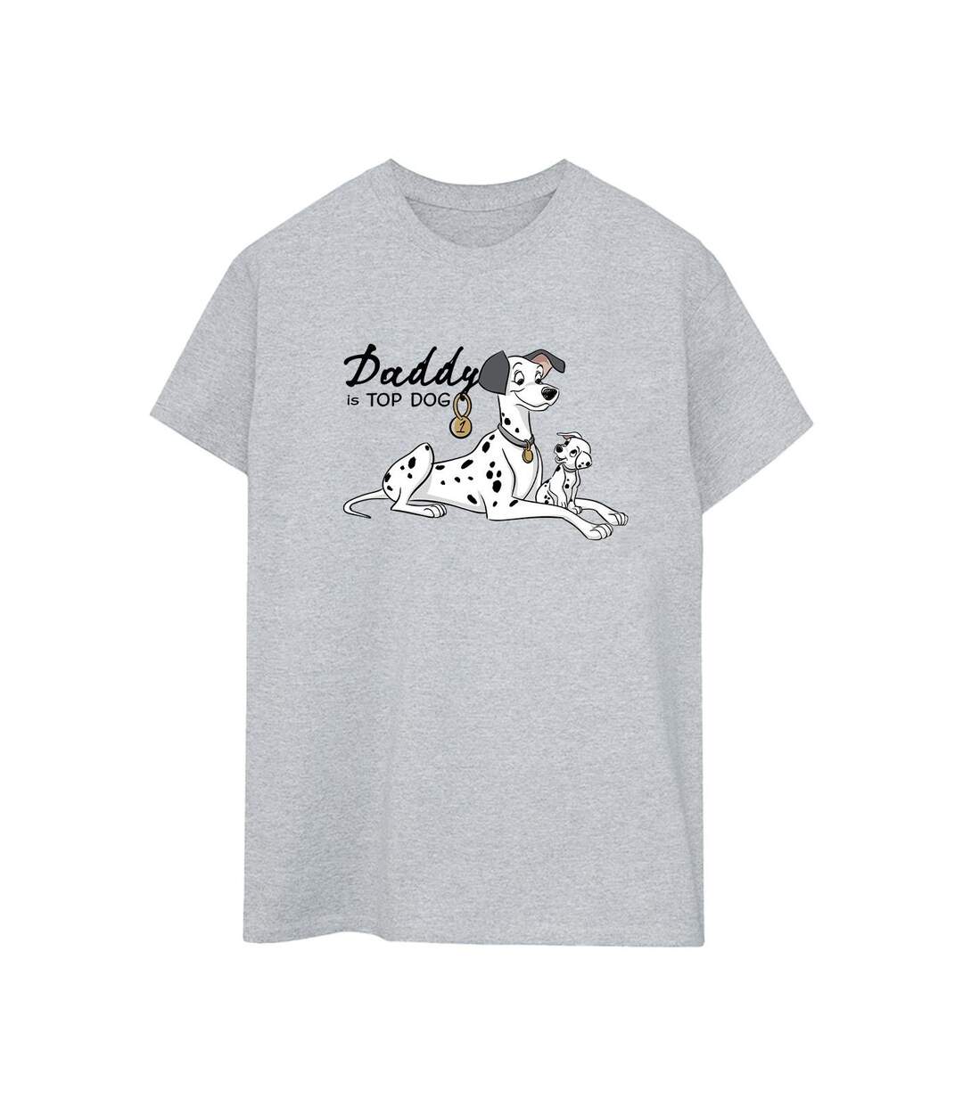 Disney Femme/Les femmes 101 Dalmatians Top Dog Coton Boyfriend T-Shirt (Gris sportif) - UTBI26084-1