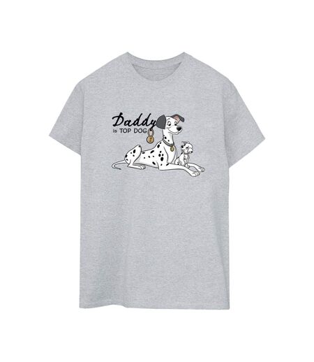 Disney Femme/Les femmes 101 Dalmatians Top Dog Coton Boyfriend T-Shirt (Gris sportif) - UTBI26084