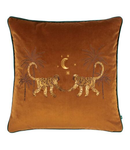 Dusk monkey cushion cover 50cm x 50cm rust Wylder