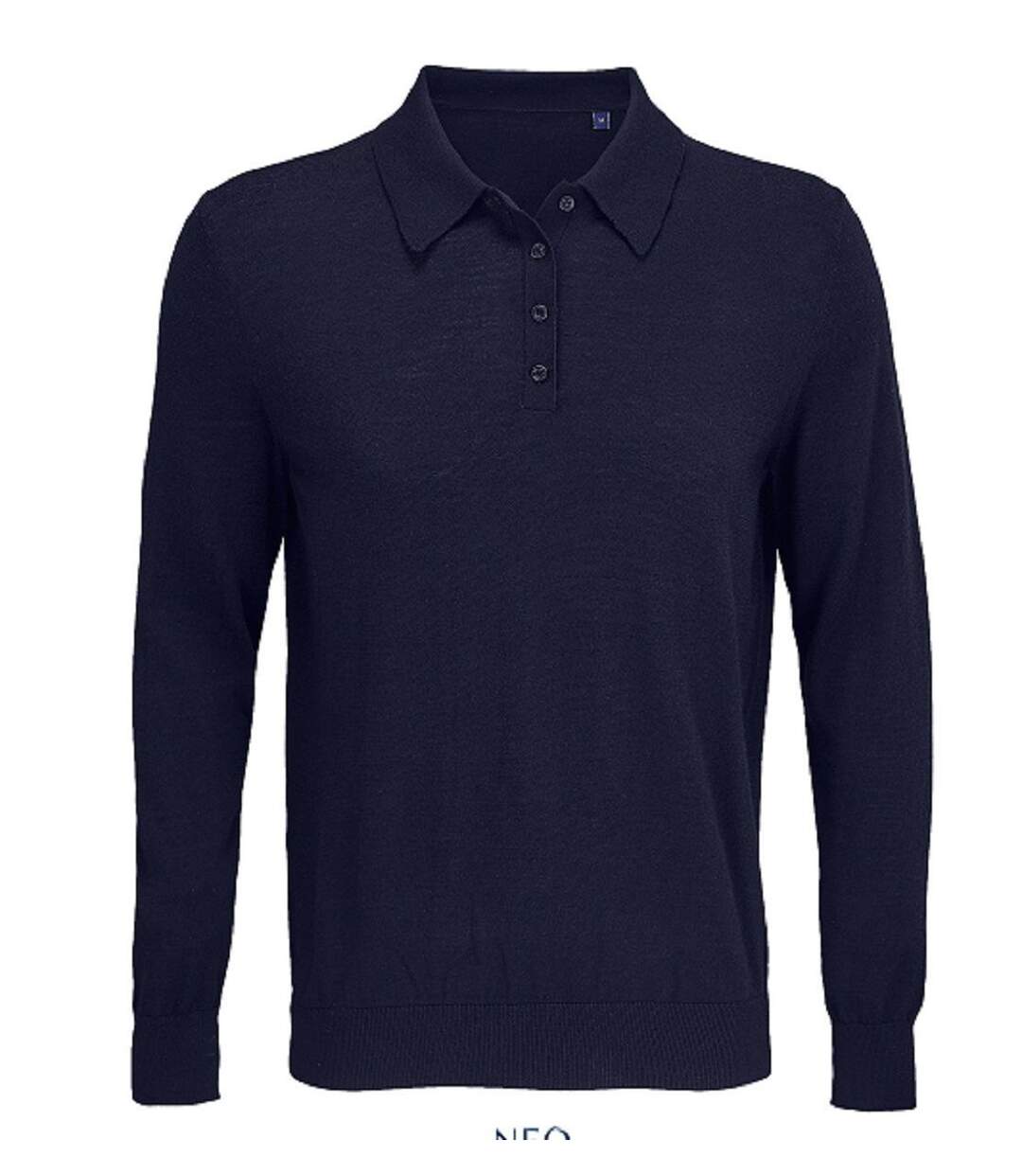 Polos manches longues - Homme - 03986 - bleu nuit-1