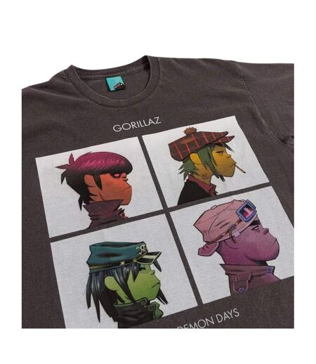 T-shirt Demon Days Adulte Noir Charbon Gorillaz