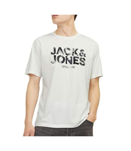 T-shirt Blanc/Noir Homme Jack & Jones James - L